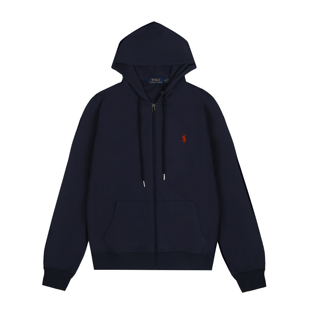 Sweat à capuche zippé Polo Navy