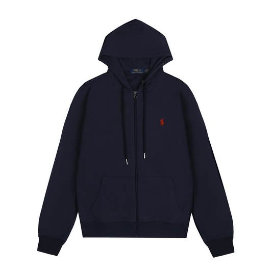 Sweat à capuche zippé Polo Navy