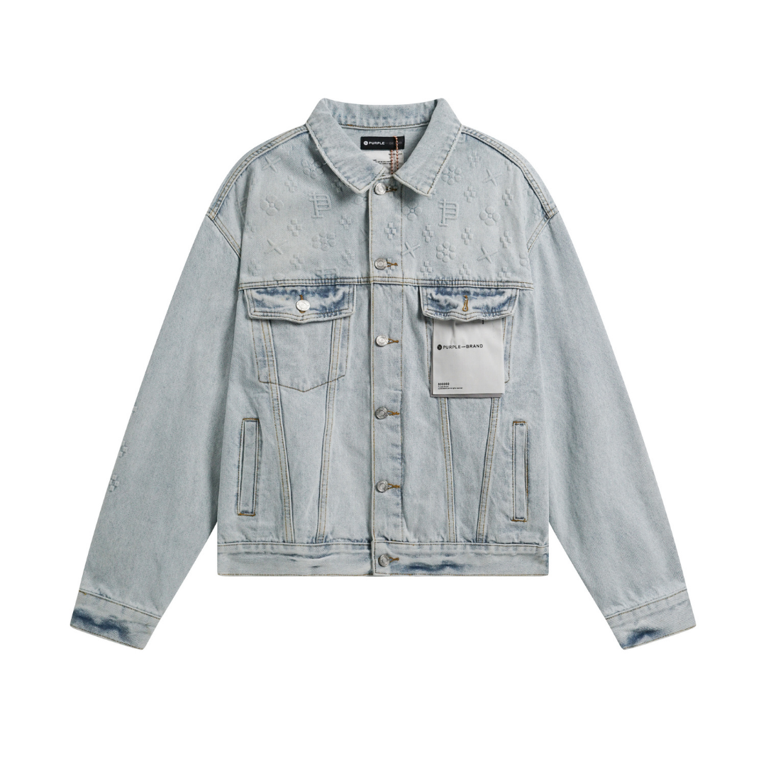 veste en jean violette