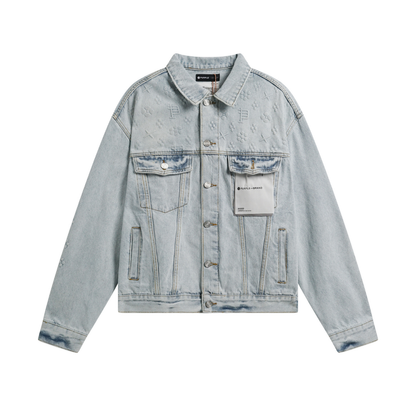 veste en jean violette