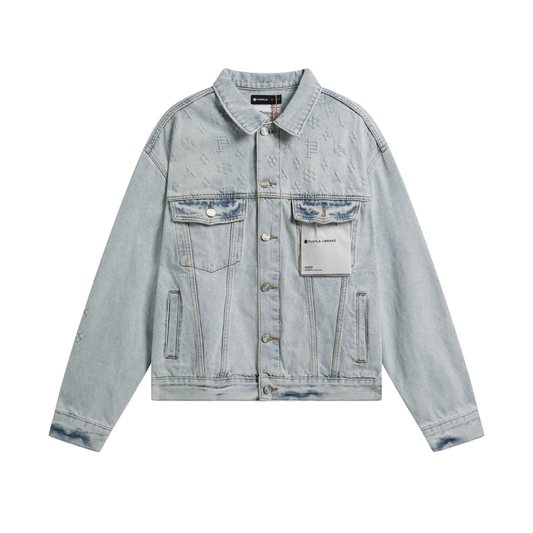 veste en jean violette