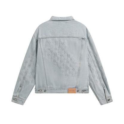 veste en jean violette