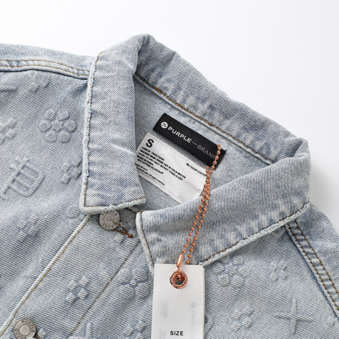 veste en jean violette
