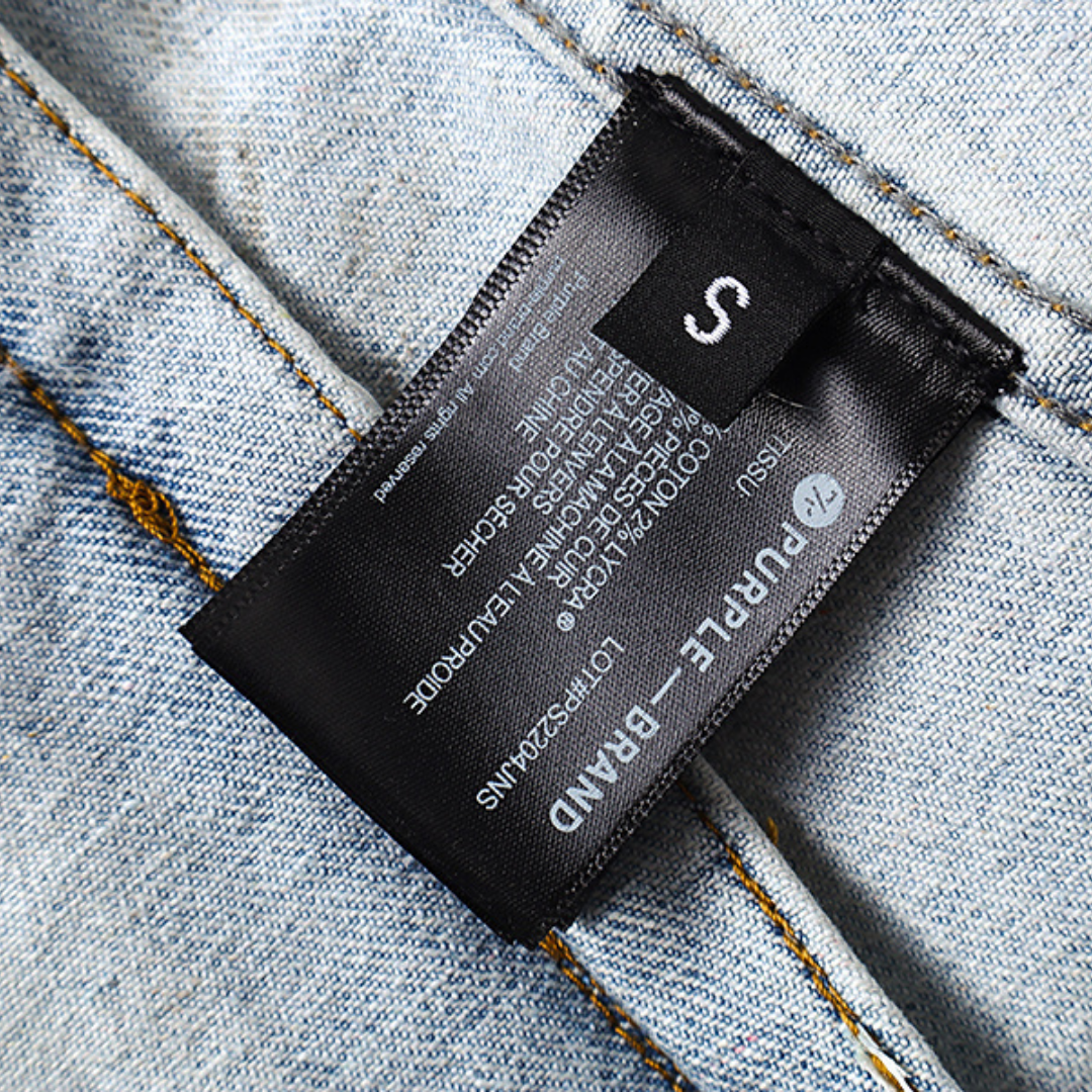 veste en jean violette