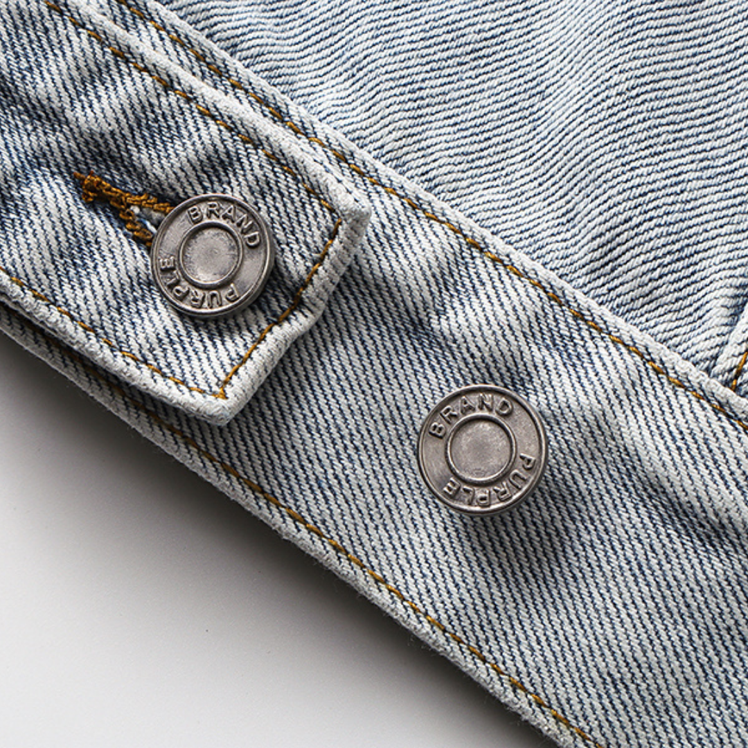 veste en jean violette