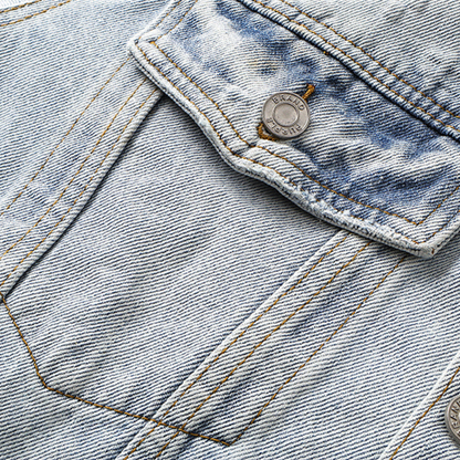 veste en jean violette