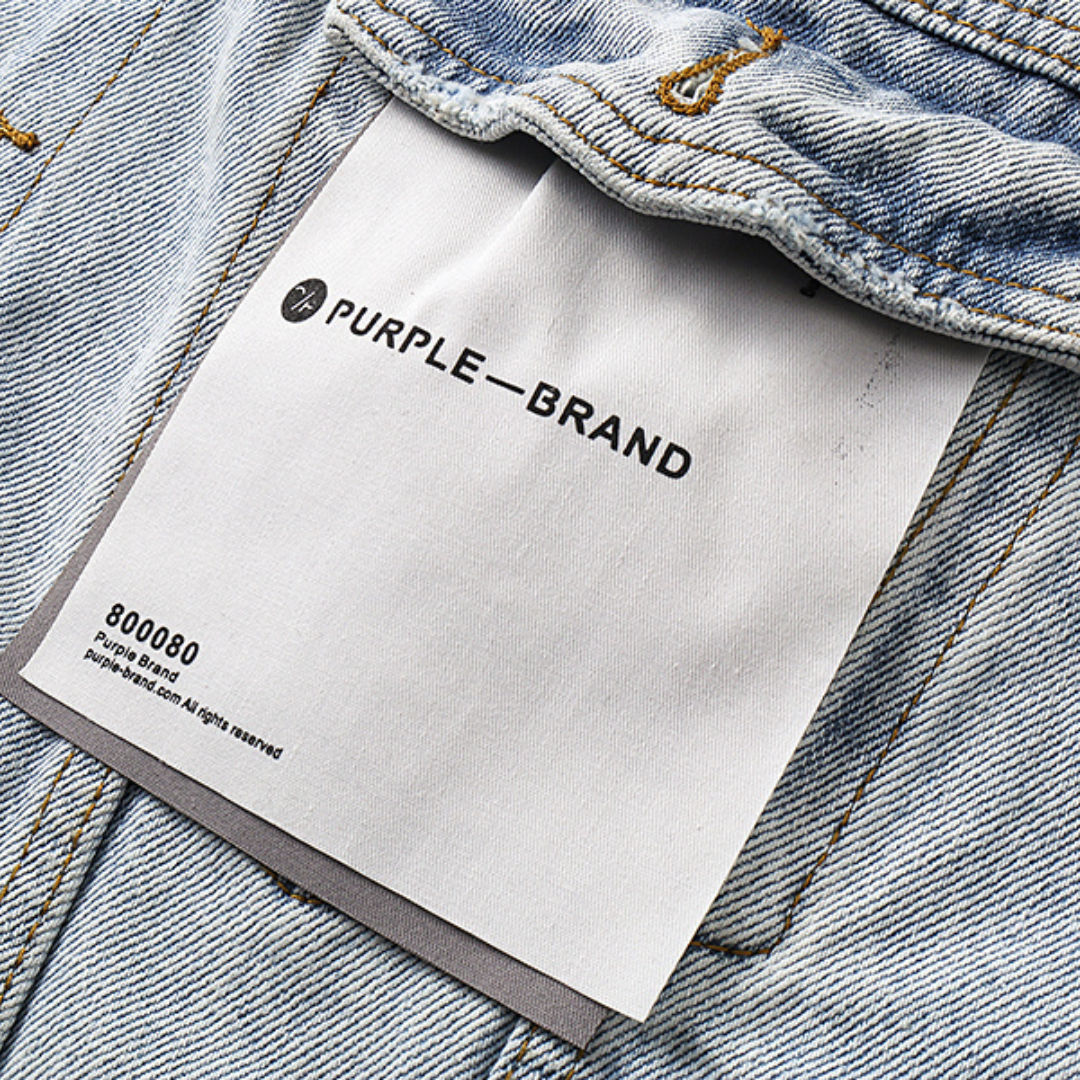 veste en jean violette