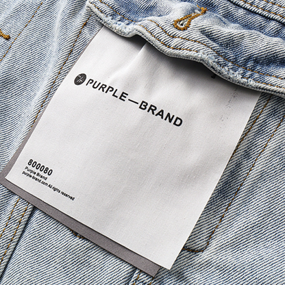 veste en jean violette