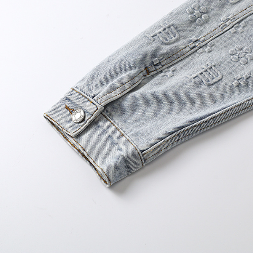 veste en jean violette