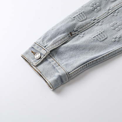 veste en jean violette