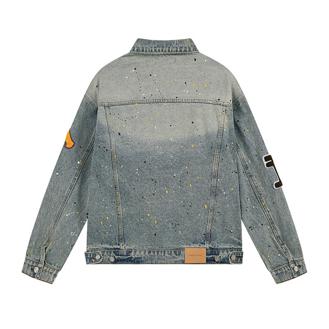 veste en jean violette