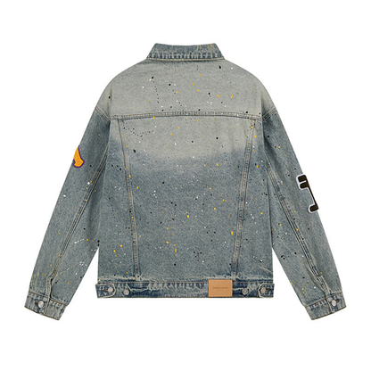 veste en jean violette