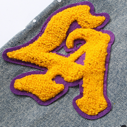 veste en jean violette