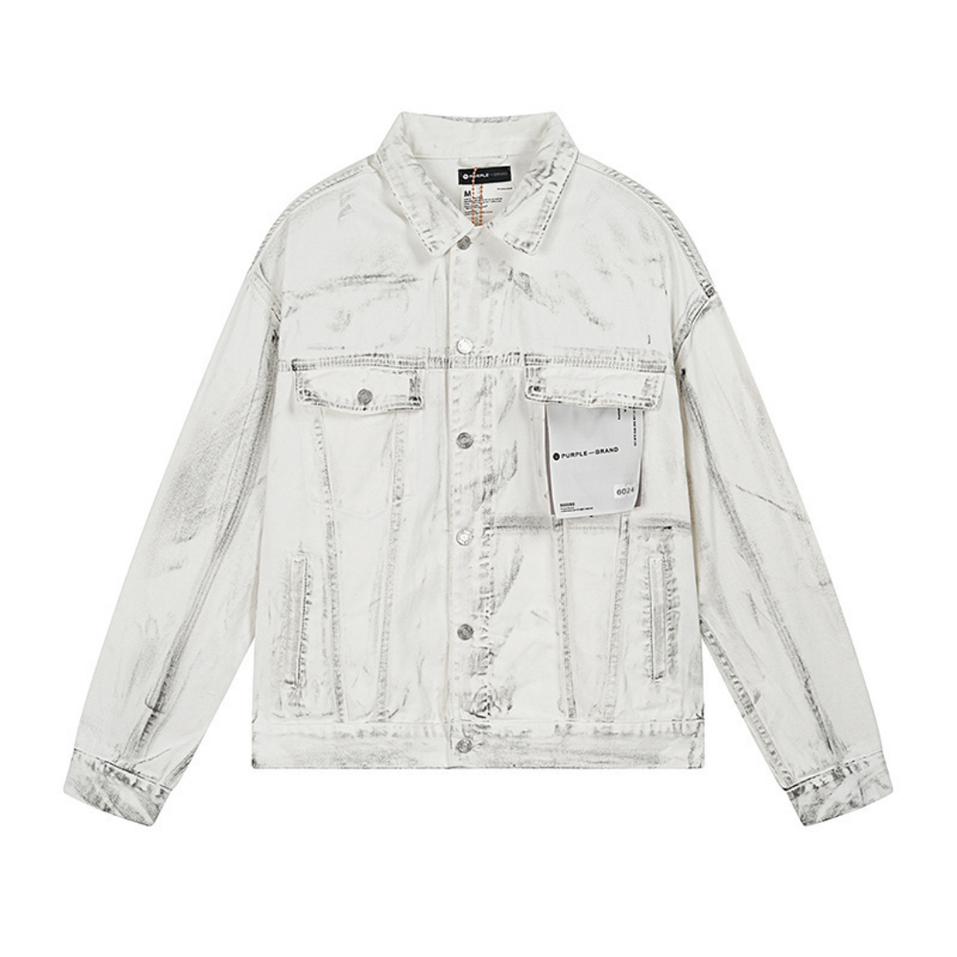 veste en jean violette