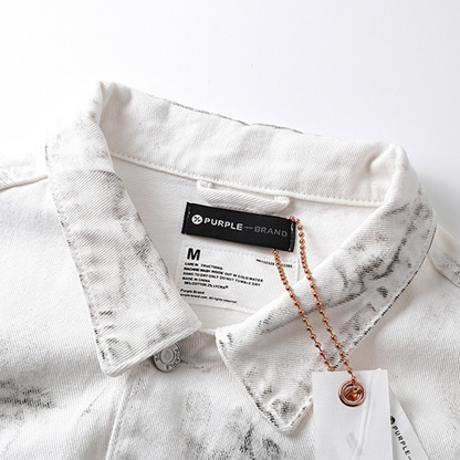 veste en jean violette