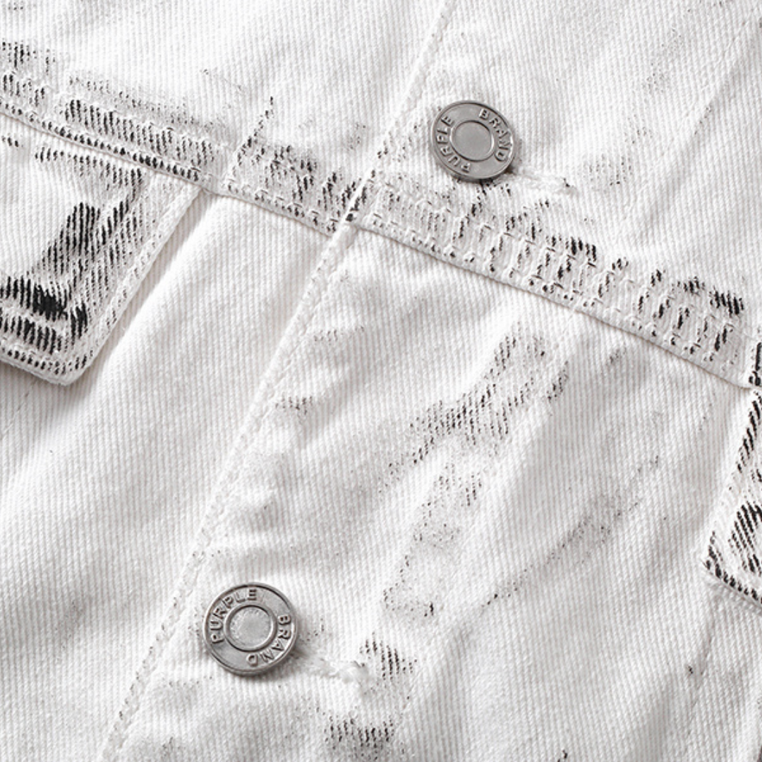 veste en jean violette