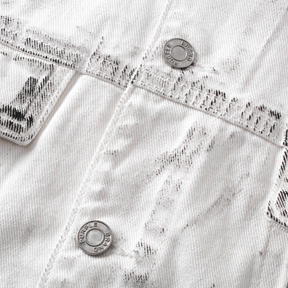 veste en jean violette