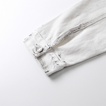 veste en jean violette