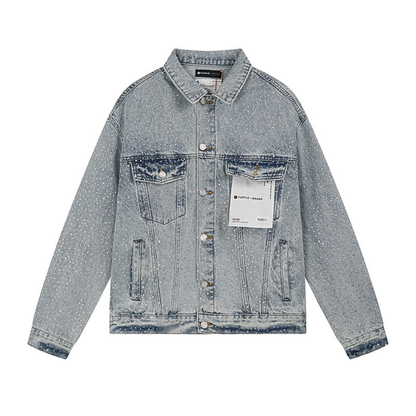 veste en jean violette