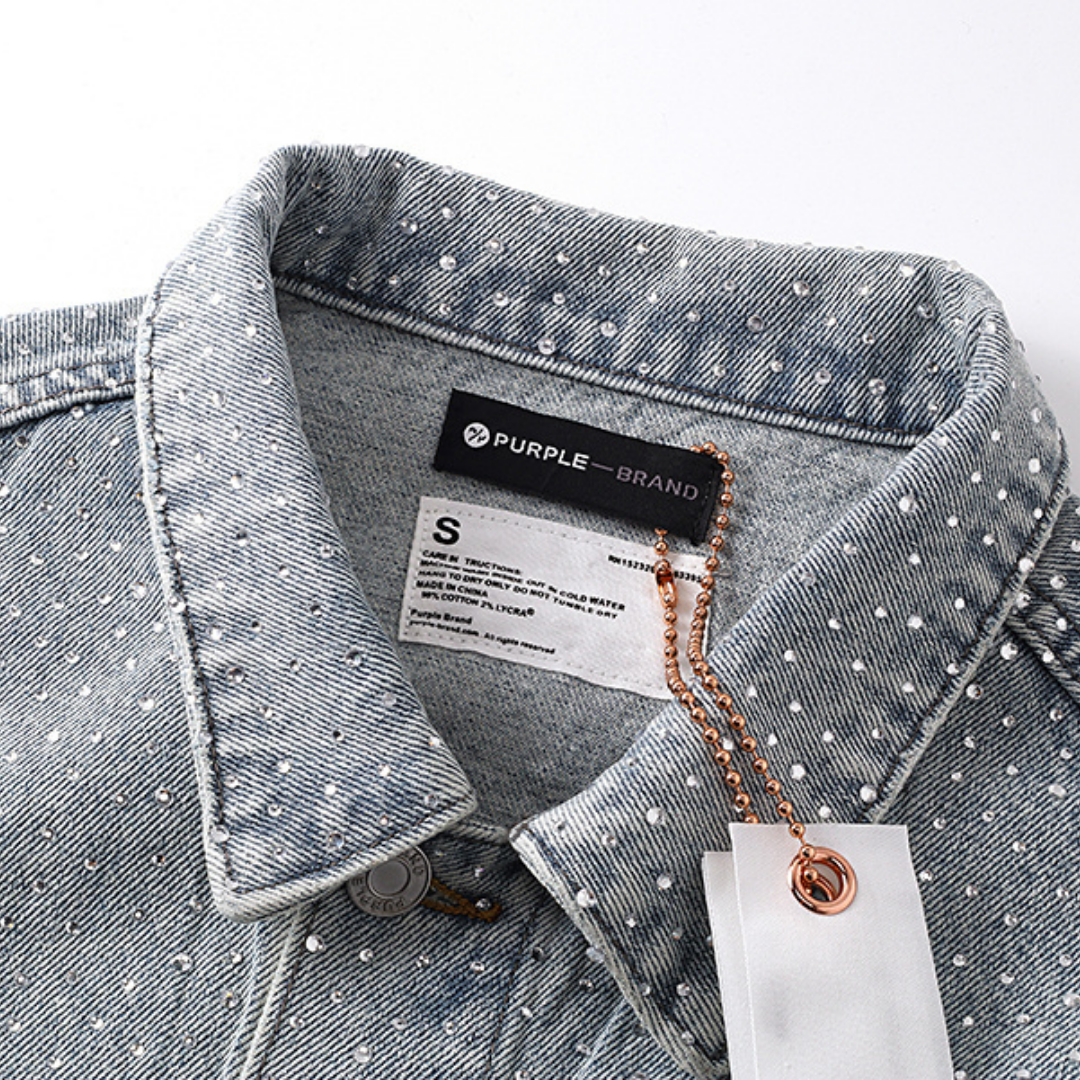 veste en jean violette