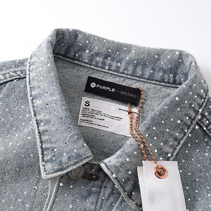 veste en jean violette