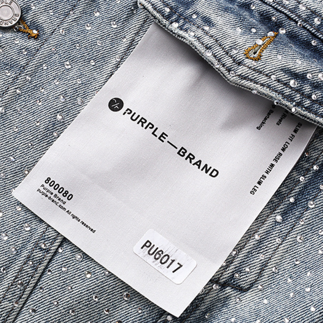 veste en jean violette