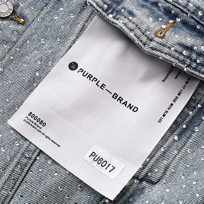 veste en jean violette