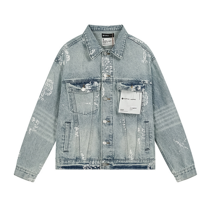 veste en jean violette