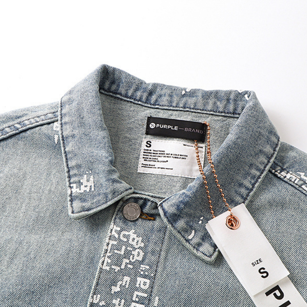 veste en jean violette