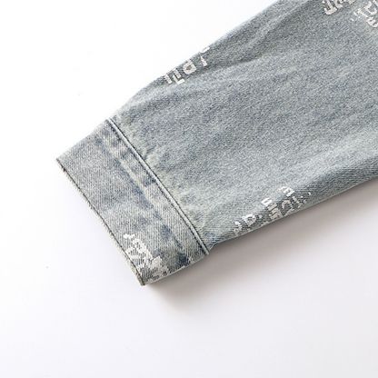 veste en jean violette