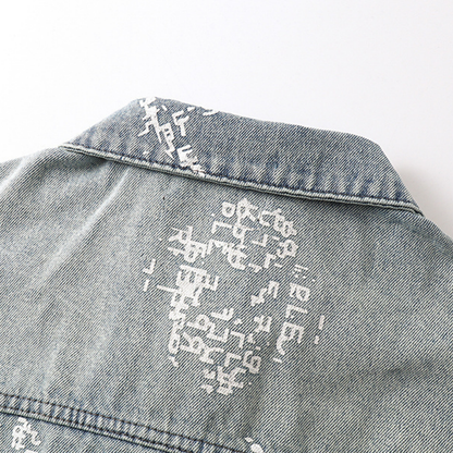 veste en jean violette