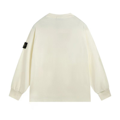 Sweat à capuche monogramme en pierre