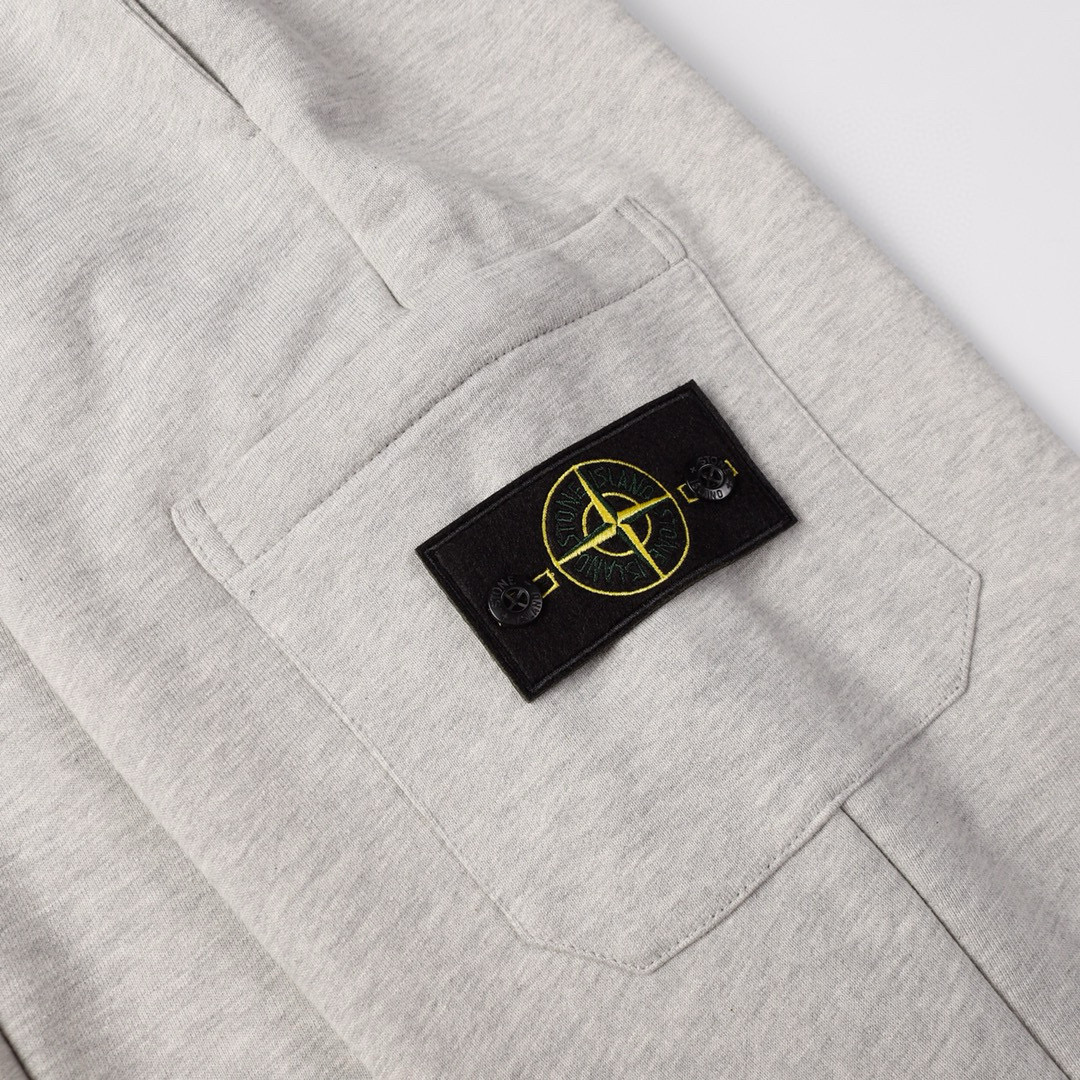 Pantalon à monogramme en pierre