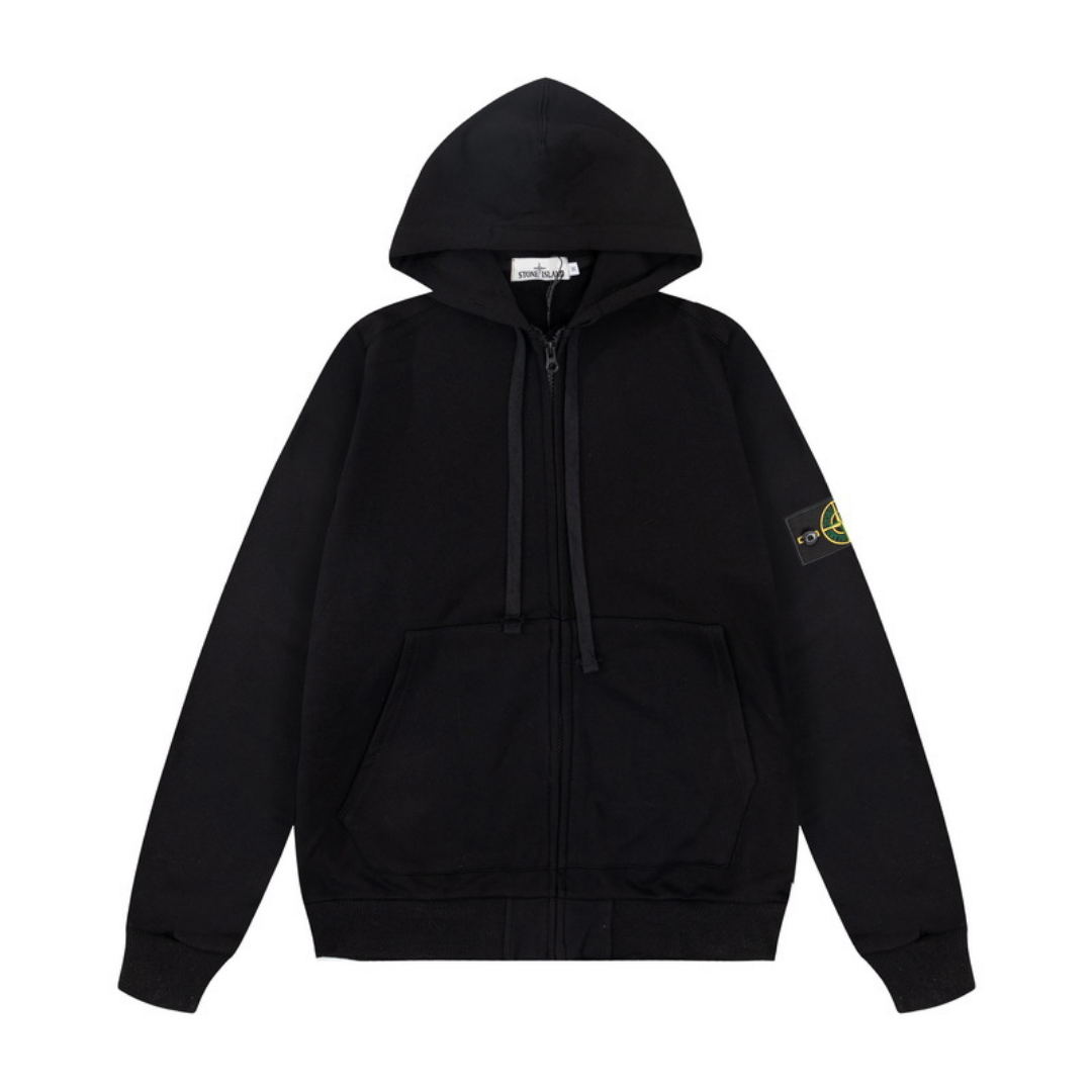 Sweat à capuche zippé Stone Monogram