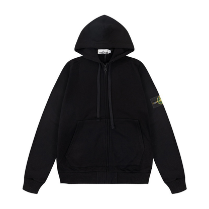 Sweat à capuche zippé Stone Monogram