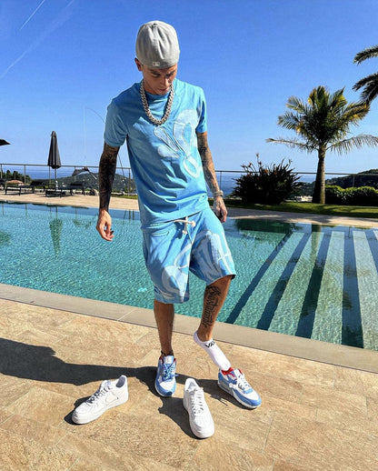 Ensemble court bleu Syna