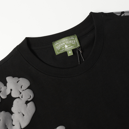 Ensemble short en denim noir et gris