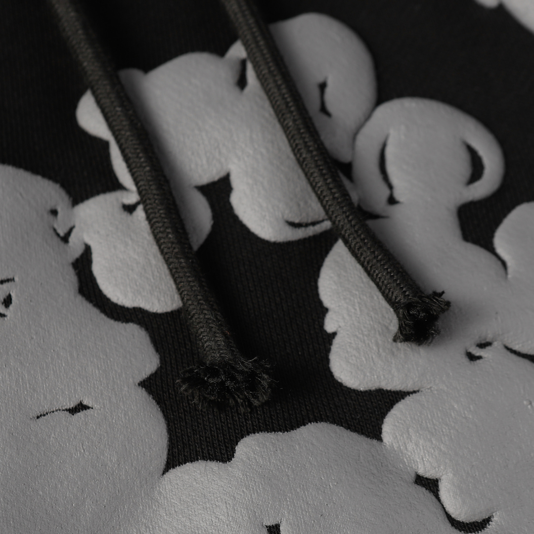 Ensemble short en denim noir et gris