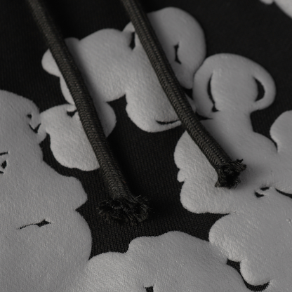 Ensemble short en denim noir et gris