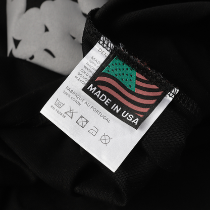 Ensemble short en denim noir et gris