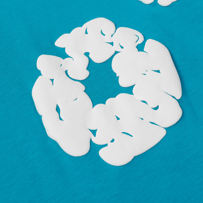 Ensemble short en denim bleu éclatant