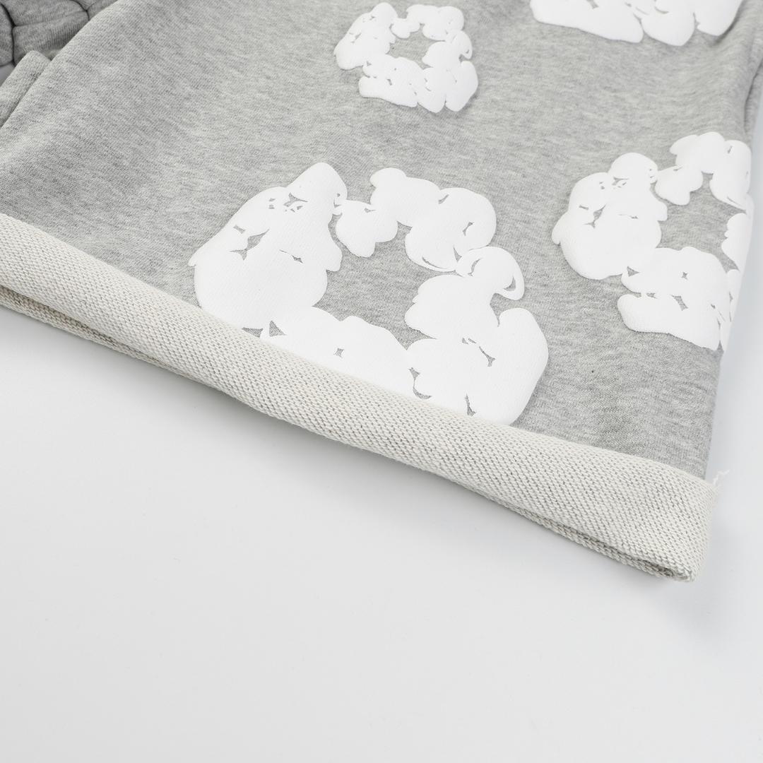 Ensemble short en denim gris