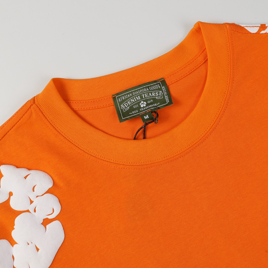 Ensemble short en denim orange