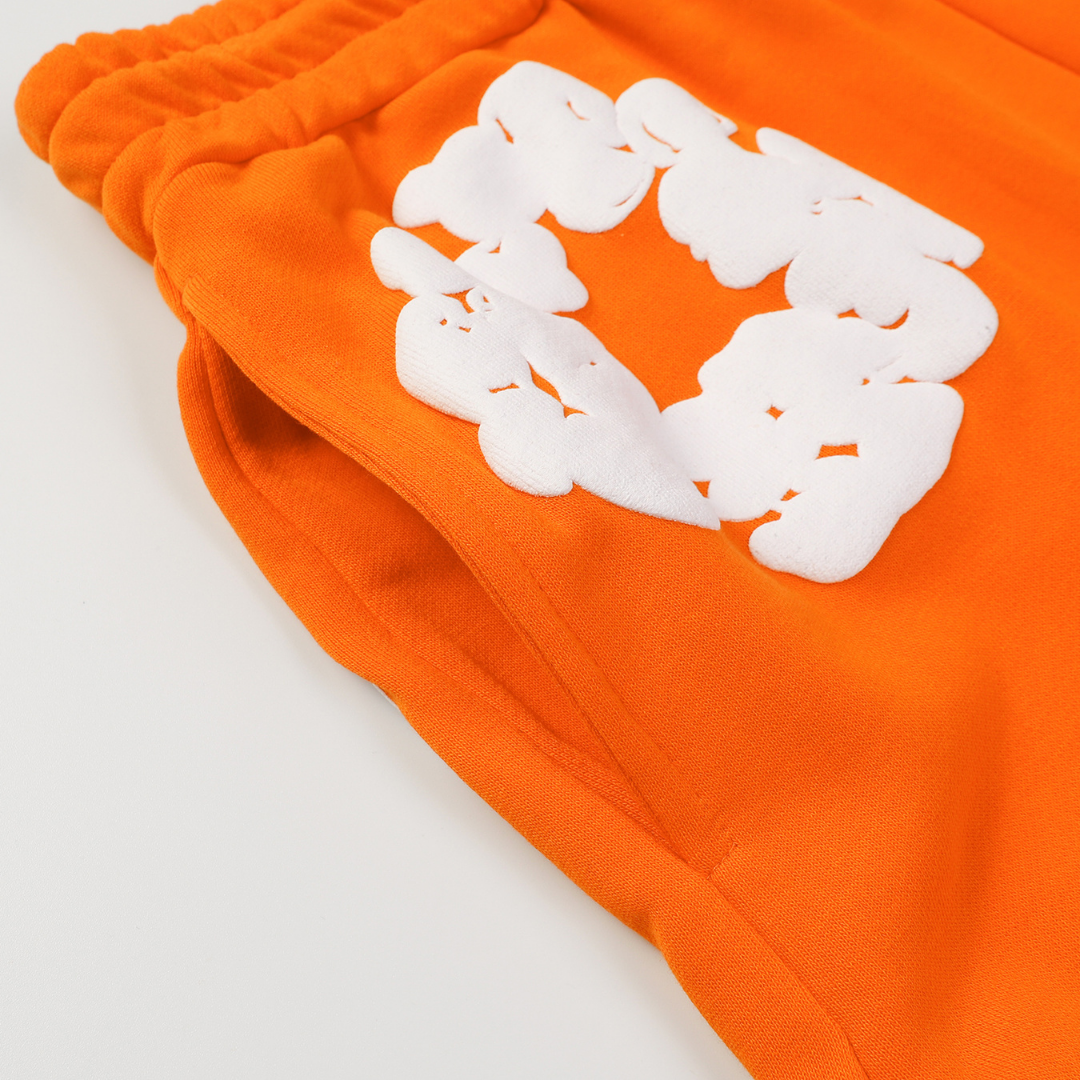 Ensemble short en denim orange