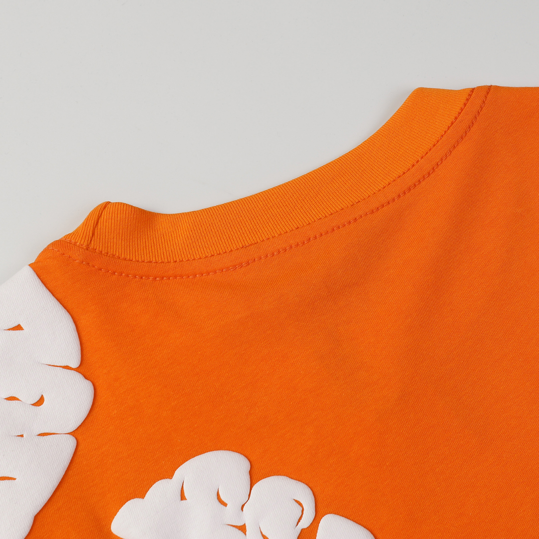 Ensemble short en denim orange