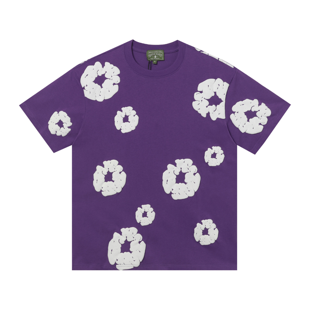 Ensemble short en denim violet