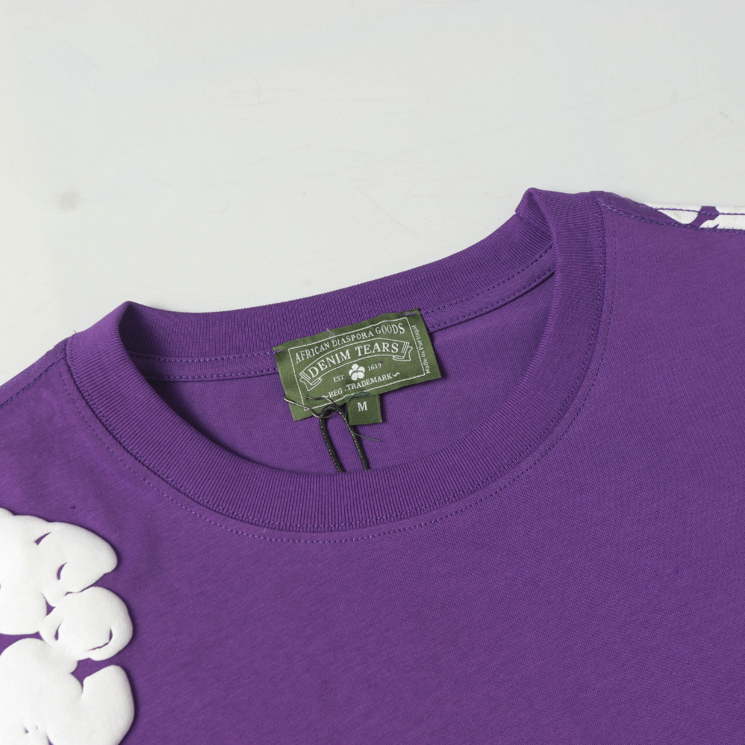 Ensemble short en denim violet