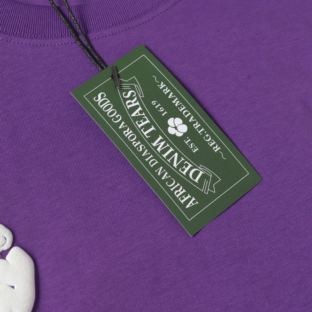 Ensemble short en denim violet