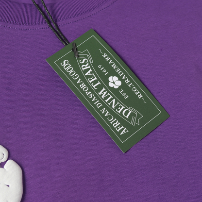 Ensemble short en denim violet