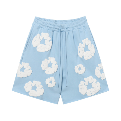 Ensemble short en denim bleu ciel